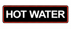 Hot water sticker